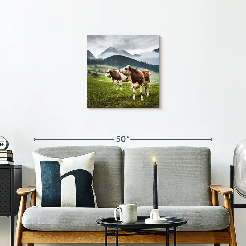 Crowle Wild Alpine Cows, 20" H x 20" W