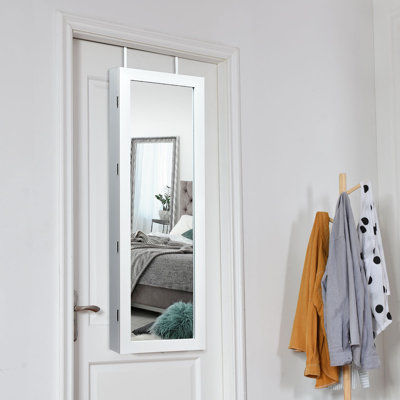 Moncia Wall and Door Jewellery Cabinet with Mirror Jewelry Armoire