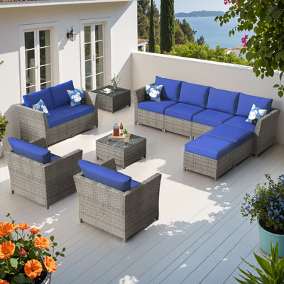 Koyno 10 - Person Patio Conversation Set with Cushions