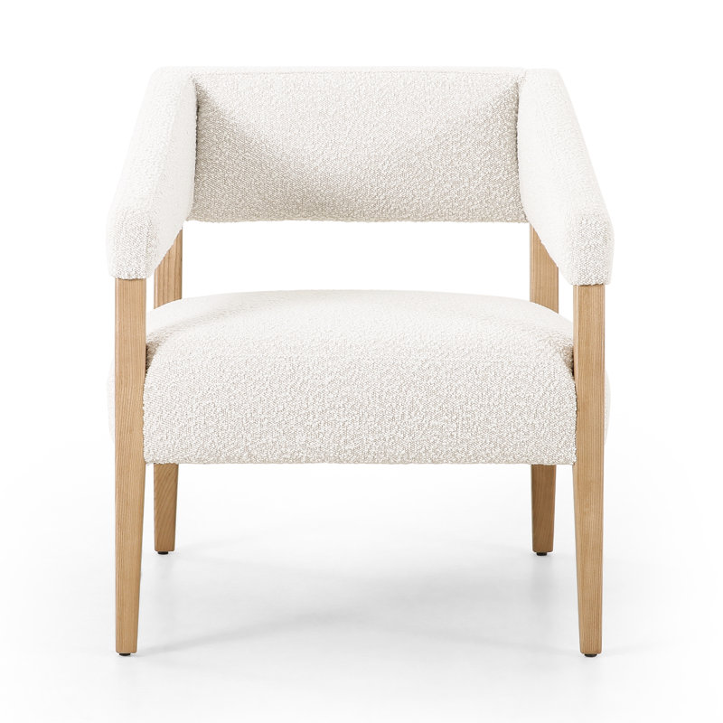Montclare Upholstered Armchair, Natural, White