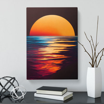 Gallen Sunset Hydrodipped - Wrapped Canvas