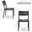 Chaise de salle à manger d'extérieur empilable en aluminium Jaquinta