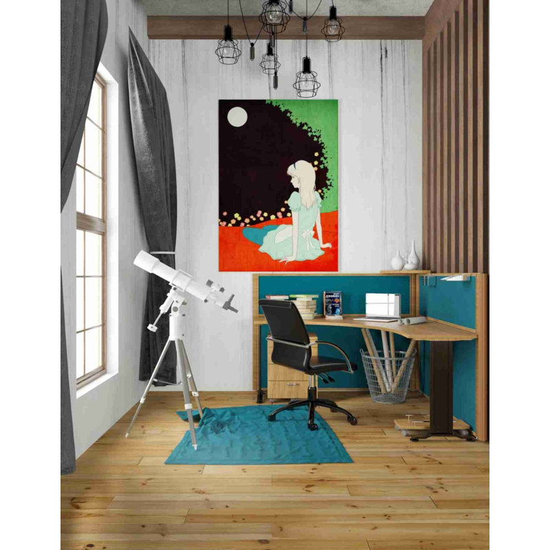 «Alice au clair de lune» par Sai Tamiya, art mural sur toile, H 40 po x l 26 po x P 1,25 po