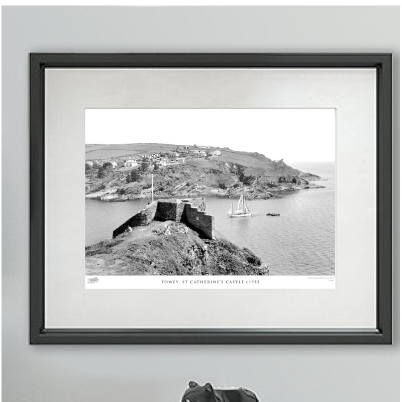 Fowey, St Catherines Castle C1955 - Single Picture Frame Print, 60cm H x 80cm W x 2.3cm D