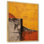 Pleine lune se levant au-dessus de la vieille ville - salon d'art moderne Mid-Century