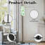 Lampe sur pied vert aquarelle cœur blanc moderne à intensité variable avec télécommande interrupteur au pied ampoule abat-jour grand lampadaire pour salon chambre bureau