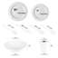 Service de table rond jetable en plastique blanc avec cordon de perles argentées - 60 couverts