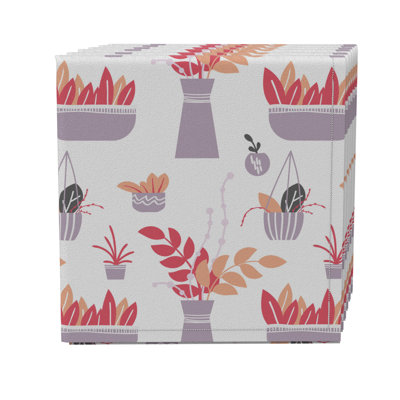 Cotton Twill Abstract Square Napkin