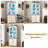 75"H Tall Farmhouse Kitchen Pantry Cabinet With LED Lights, Wooden Storage Cabinet With Arched Glass Doors & 3 Drawers, Pantry Organizers And Storage, Rustic Wood Cupboard For Kitchen, Dining Room-164269423