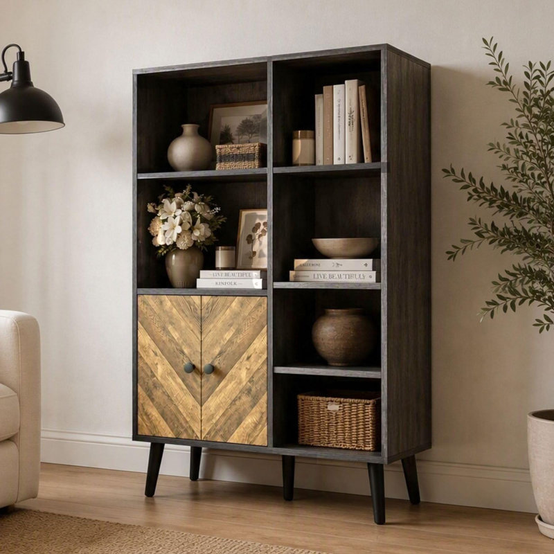 Solid Wood 79 cm W Display Cabinet