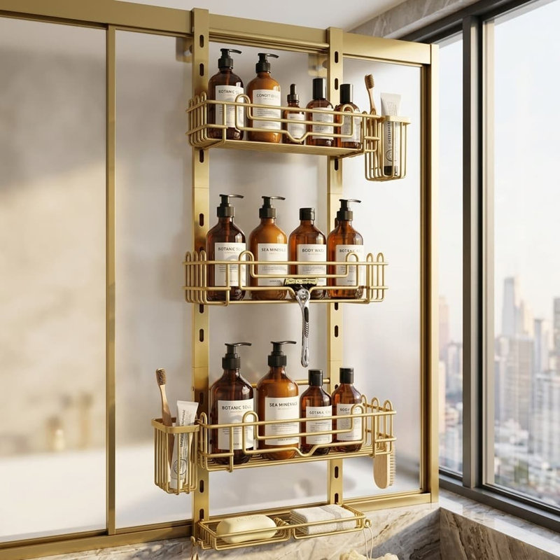 Wall Mounted Required Aluminum Shower Caddy