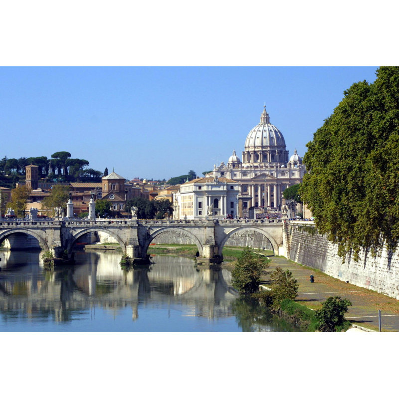 St. Peter's On The Tiber by Djallsup - Wrapped Canvas Print, 30cm H x 46cm W