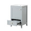 Meuble-lavabo de 20 po avec lavabo gris. Tiroir d'armoire élégant et espace. Panneau et céramique. Assemblage requis. Lavabo en céramique requis, gris. Options de rangement modernes. Tableau.-237785765