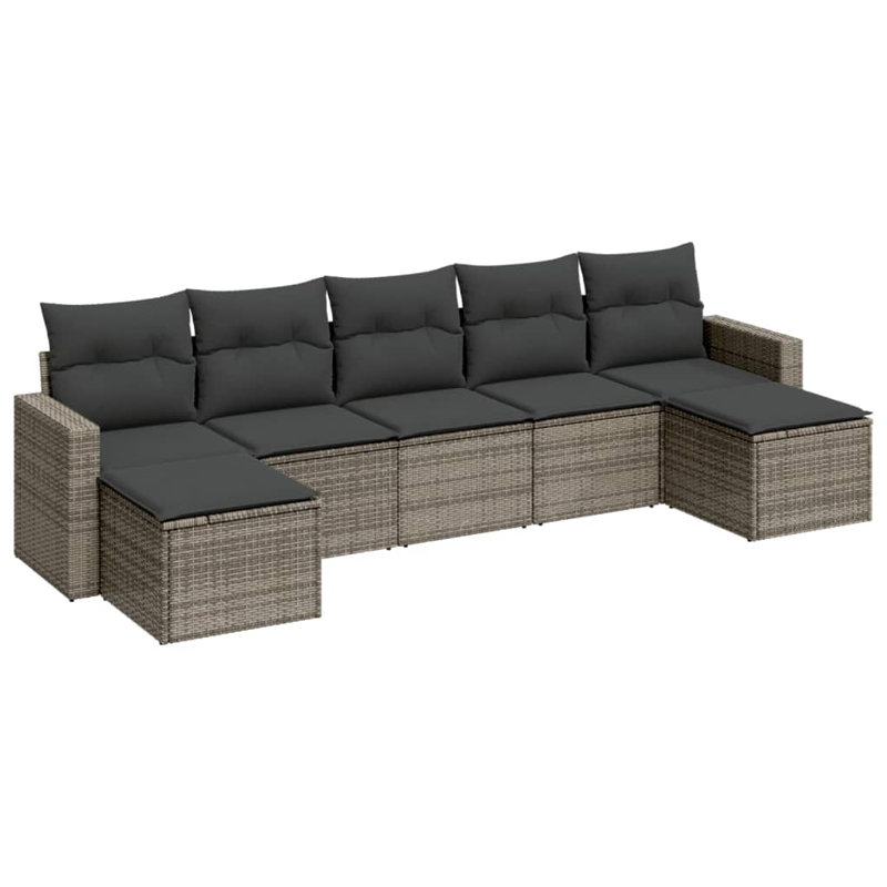 Ensemble de canapé de jardin Vidaxl gris