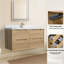 Meuble-lavabo flottant mural 48 po avec plateau en pierre artificielle AuroraSky