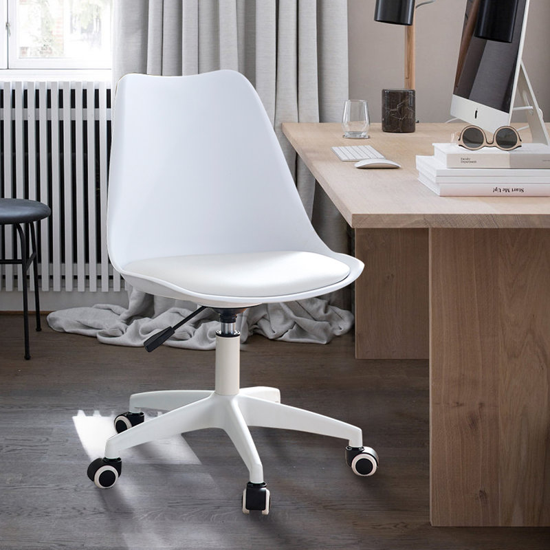 Chaise pivotante ajustable à 360 ° en plastique moderne et polyvalente pour le bureau, la maison et la salle à manger