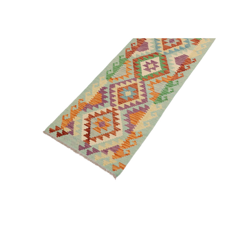 Tapis de couloir marocain en laine noué à la main 2 pi 8 po x 9 pi 5 po Gisell