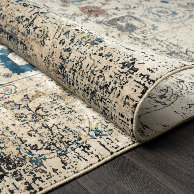 Lydian Area Rug in Ivory, Rectangle 4' x 5'11"
