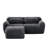 80.3" L-Shaped 2-Seater Sofa with Ottoman-1815100770