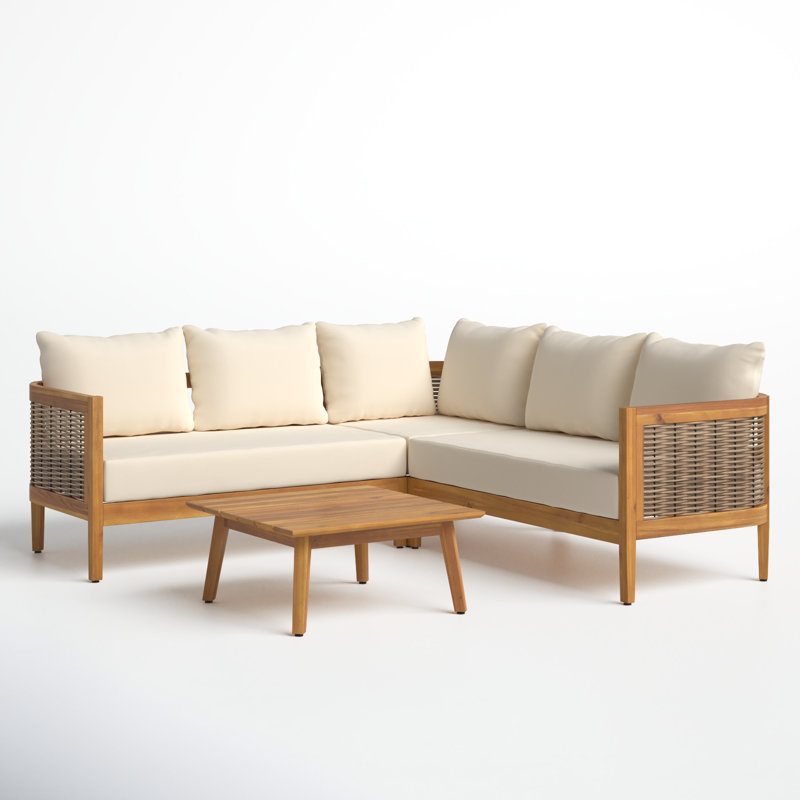 Abbeygail Acacia 5 - Person Modular Patio Conversation Set with Cushions