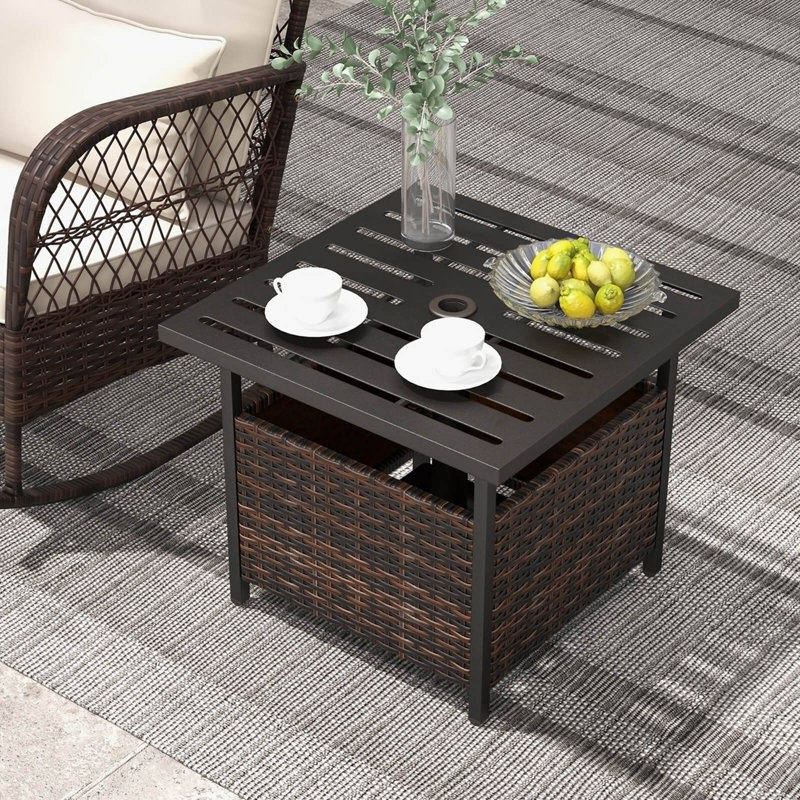 Mercedes Square Outdoor Side Table Yes , 22 " W 22 " D