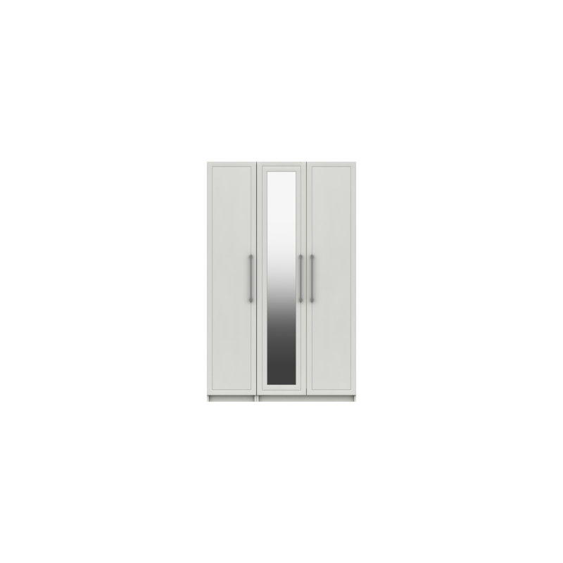 Allenna 3 Door Manufactured Wood Wardrobe, White Gloss