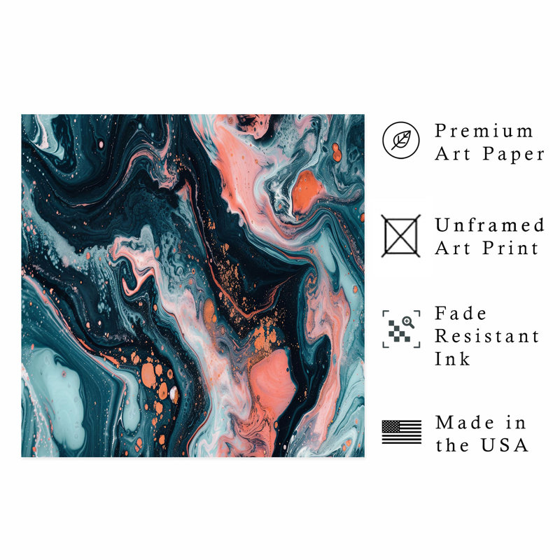 Motif géométrique abstrait I, reproduction d'art moderne sans cadre, H 16 po x l 16 po
