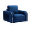 Fauteuil en velours bleu jiaya