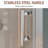 BFH 36"W*72"H  Bifold Frameless Shower Door,6mm Clear Tempered Glass, 180° Folding Hinge-107231840