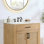 Comptoir de meuble-lavabo simple à quartz 36 po avec trous de robinet Arbios