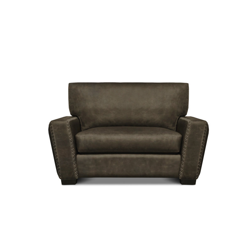 City Cowboy Leather Loveseat, Nutmeg, Mahogany (Coyote)