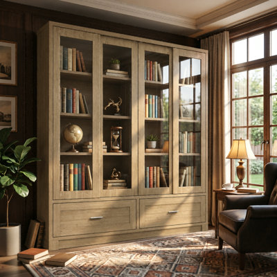 Vitrine 74 po avec portes en verre