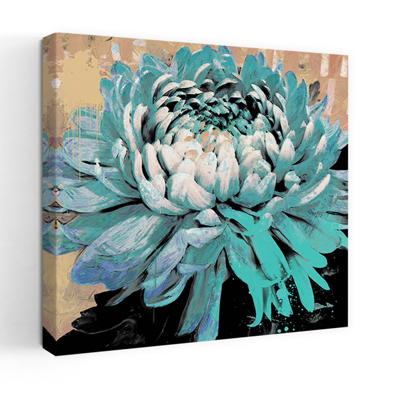 Boom Bloom n ° 2, art floral contemporain, H 18 po x l 18 po