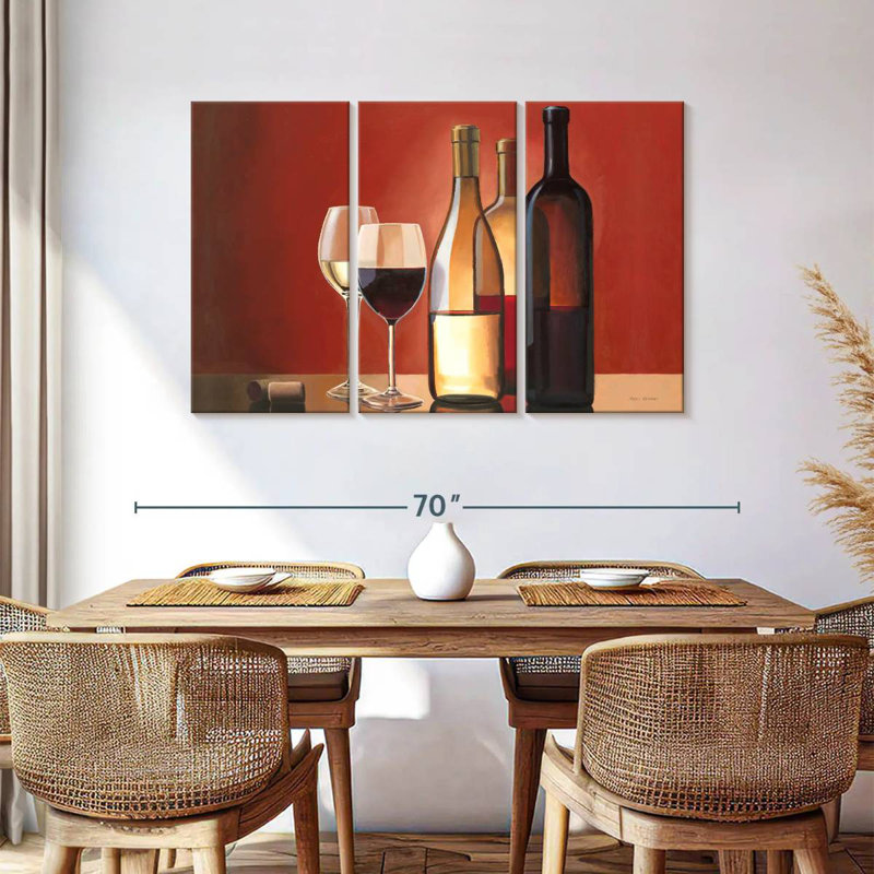 Yarlin Wine Trio, 36" H x 57" W