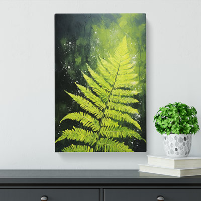 Fern Leaf Action - Wrapped Canvas