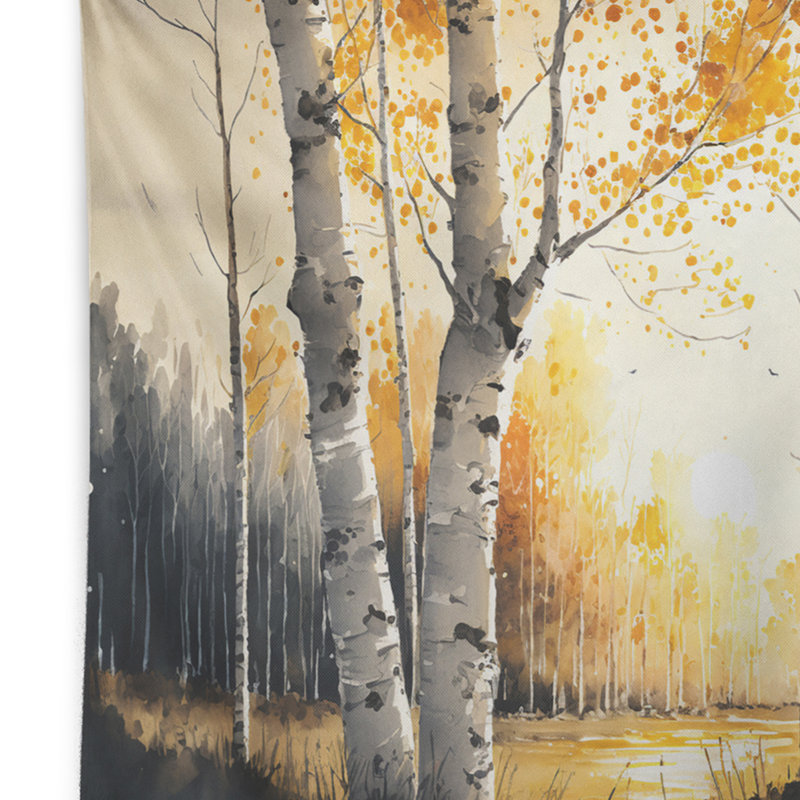 - Tapisserie murale paysage forêt, H 32 po x l 39 po