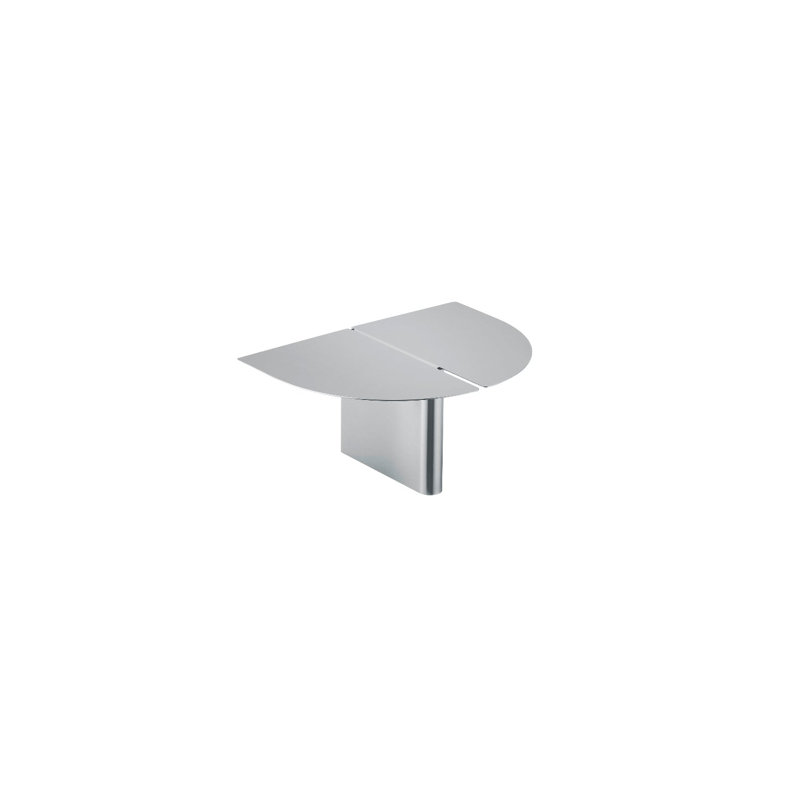 ORU Steel Wall Shelf - Small - Burnt Metal Finish, Brushed Stainless