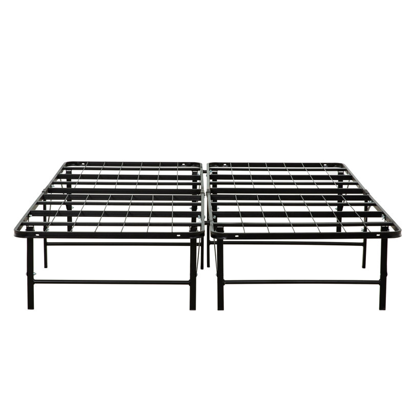 Metal Platform King Size Bed Base Frame, Black. Structure For Longevity. Gives  Mattress Support. Under Storage Feature. Quick Assembly. Compatible With All Types. Industrial Bedroom Shielding