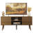 Brynlyn TV Stand Console with 2 Doors and 2 Shelves with Cable Management for 50, 55 Inch Media Storage Media Console Office Entertainment Center Wooden Television Cabinet