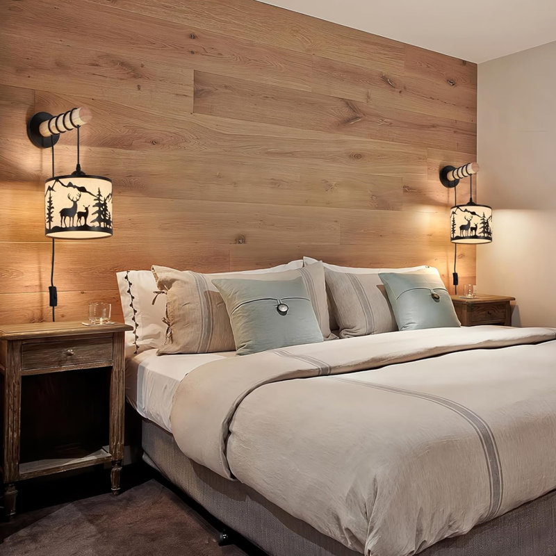 Rustic Plug-in Wall Sconce
