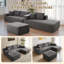 Canapé modulaire en velours côtelé avec repose-pieds 3 pièces Boneless Compression-682221179-682221181