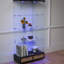 Vitrine moderne en verre, noir et naturel, éclairage à DEL 13 couleurs, conception, assemblage rapide, pour figurines dans des cadres photo de bureau, salon-1115960022