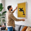 Leaping Orca Mid-Century - Wrapped Canvas-318237574-318237569