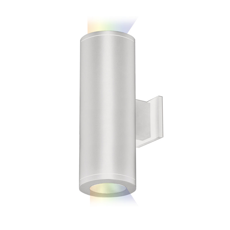 Tube Architectural 5" Color Changing Outdoor/Indoor LED Wall Mount, Color Changing/85, Narrow/Straight Up and Down, White