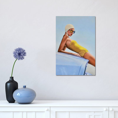 Moments Before A Swim by Johnny Popkess - Wrapped Canvas Print
