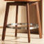 Ensemble de tabourets de bar modernes de hauteur comptoir 3, 26 po avec tabourets pivotants en bois massif et tabourets de comptoir en similicuir brun pour îlot de cuisine-1261041572-1261041573