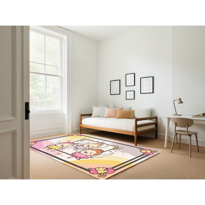 Tapis fantaisie East Urban Home, Rectangle de 5 pi x 8 pi
