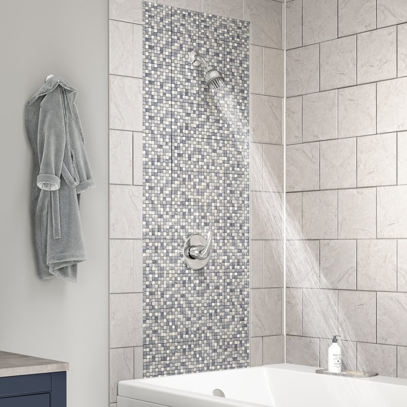 Garniture de robinet de douche à poignée à pression équilibrée Origins Temptrol, Chrome