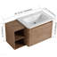 Meuble-lavabo mural de 40 po avec lavabo en céramique blanche et tablettes de rangement et 1 porte à fermeture en douceur, emballage Kd, contreplaqué