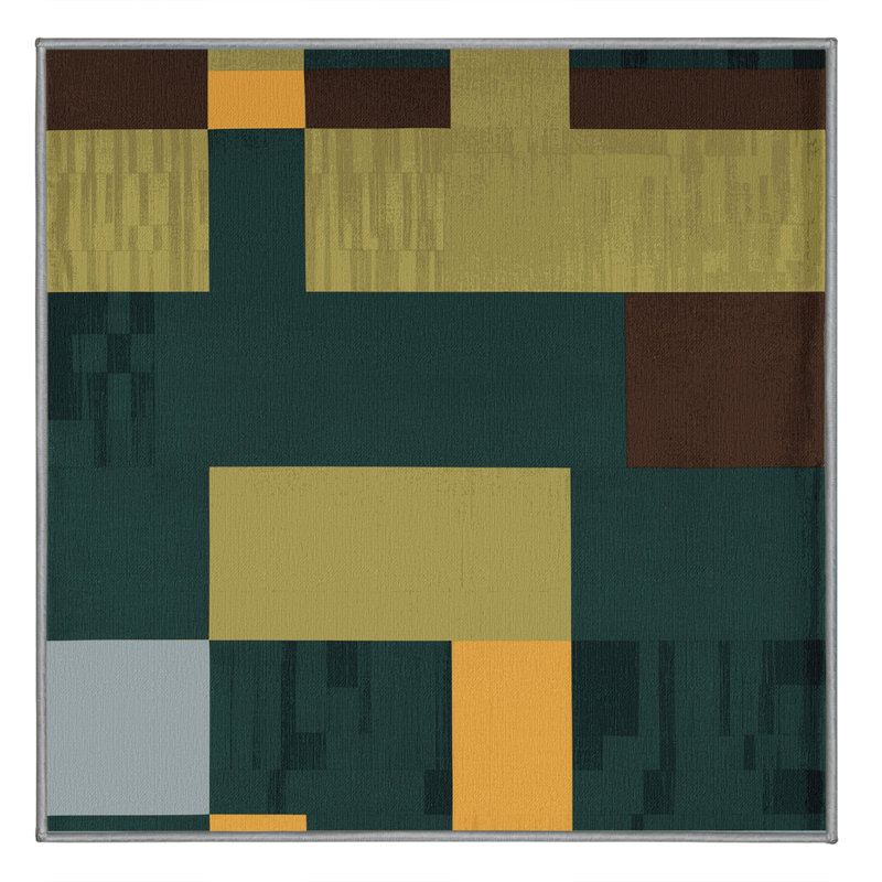 Terrain Mosaic Rug, Square 3'